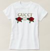 White & Black GUCCI Flowers T-shirt