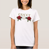 White & Black GUCCI Flowers T-shirt