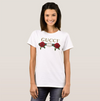 White & Black GUCCI Flowers T-shirt